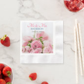Mr & Mrs., DIY Nachname, Datum & Foto Serviette (Beispiel)