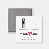 Mr. & Mrs. Do the Math Save the Date Magnet (Vorderseite/Rückseite)