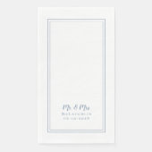 Mr & Mrs Dusty Blue Simple Modern Wedding Dinner Serviette (Vorderseite)