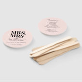 Mr & Mrs Elegant Modern Minimalistisch Wedding Pro Fächer (Non-assembled)