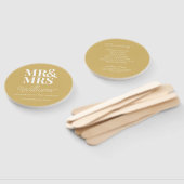 Mr & Mrs Elegant Modern Minimalistisch Wedding Pro Fächer (Non-assembled)