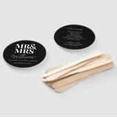 Mr & Mrs Elegant Modern Minimalistisch Wedding Pro Fächer (Non-assembled)