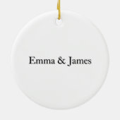 Mr & Mrs Est. Year Elegant Personalized Couple Keramik Ornament (Hinten)