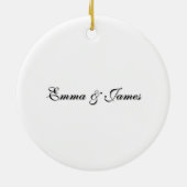 Mr & Mrs Est. Year Personalized Couple Design Keramik Ornament (Hinten)