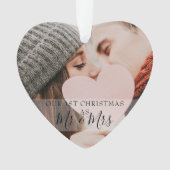 Mr & Mrs First Christmas 2 Foto Holiday Ornament (Vorderseite)