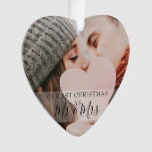 Mr & Mrs First Christmas 2 Foto Holiday Ornament (Vorderseite)