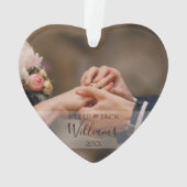 Mr & Mrs First Christmas 2 Foto Holiday Ornament (Rückseite)