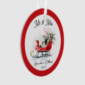 Mr Mrs First Christmas Housewarming mr and mrs  Ornament (Vorderseite)