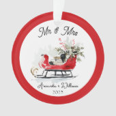Mr Mrs First Christmas Housewarming mr and mrs Ornament (Vorderseite)
