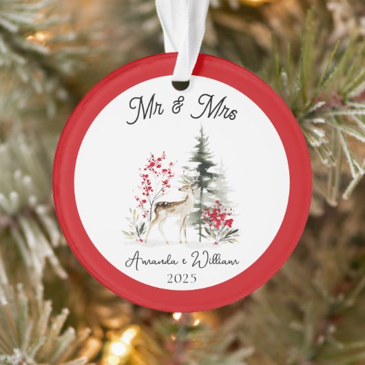 Mr Mrs First Christmas Housewarming mr and mrs Ornament (Baum)