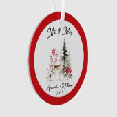 Mr Mrs First Christmas Housewarming mr and mrs Ornament (Vorderseite)