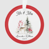 Mr Mrs First Christmas Housewarming mr and mrs Ornament (Vorderseite)