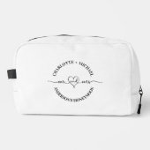 Mr. Mrs Flitterwochen Weißschwarz, frisch verheira Waschbeutel (Vorderseite)