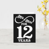 Mr Mrs For 12 Years 1st Wedding Anniversary Karte (Gelbe Blume)