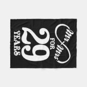 Mr Mrs For 29 Years 29th Wedding Anniversary Fleecedecke (Vorderseite (Horizontal))