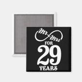 Mr Mrs For 29 Years 29th Wedding Anniversary Magnet (Vorderseite/Rückseite)