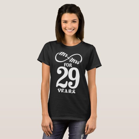 Mr Mrs For 29 Years 29th Wedding Anniversary T-Shirt (Vorne ganz)