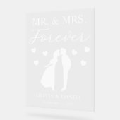 Mr. & Mrs. Forever Personalized Wedding Acrylschild (Winkel)