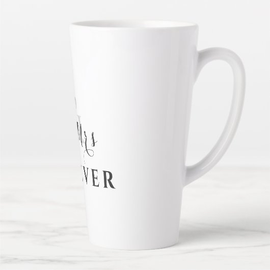 Mr & Mrs Forever Romantic Latte Tasse (Rechts)
