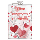 Mr & Mrs Forever Timeless Elegance Romantic Couple Flachmann (Vorderseite)