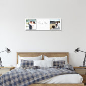 Mr & Mrs. Foto Script Namen Wedding Date Keepake Leinwanddruck (Insitu (Schlafzimmer))