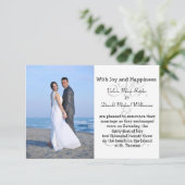 Mr & Mrs Gray - 3x5 Foto Ehe Ankündigung (Stehend Vorderseite)