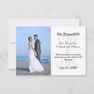 Mr & Mrs Gray We Eloped - 3x5 Foto Ankündigung
