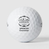 Mr & Mrs Groomsman Golfball (Vorderseite)