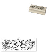 Mr & Mrs. handgezeichnete Wintermistletoe Skript-B Gummistempel (Stempel)
