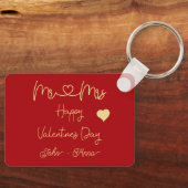 Mr & Mrs Happy Valentine's Day Keychain Schlüsselanhänger (Vorderseite)
