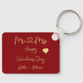 Mr & Mrs Happy Valentine's Day Keychain Schlüsselanhänger (Vorderseite)