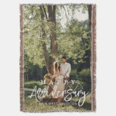 Mr & Mrs Happy Wedding Anniversary Custom Decke (Vorderseite Vertikal)