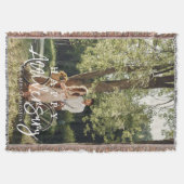 Mr & Mrs Happy Wedding Anniversary Custom Decke (Vorderseite)