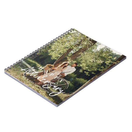 Mr & Mrs Happy Wedding Anniversary Custom Notizblock (Linke Seite)