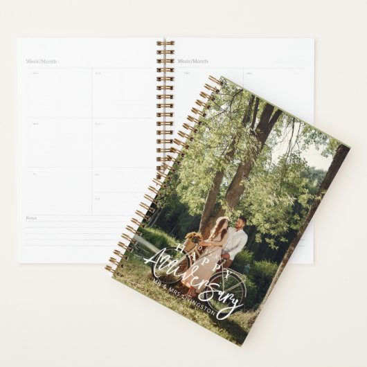 Mr & Mrs Happy Wedding Anniversary Custom Planer (Anzeige)