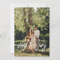 Mr & Mrs Happy Wedding Anniversary Foto Card