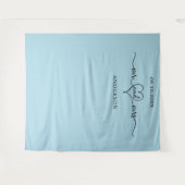 Mr mrs heart Foto hellblaue Hochzeit Wandteppich (Vorderseite (Horizontal))