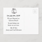 "Mr & Mrs." Hochzeit oder Elopement Ankündigungen (Rückseite)