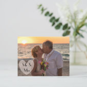 "Mr & Mrs." Hochzeit oder Elopement Ankündigungen (Stehend Vorderseite)