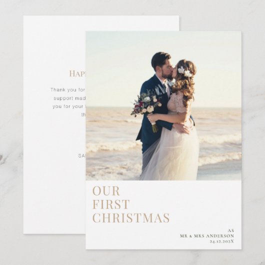 MR & MRS. | Hochzeitsankündigung Karte (Vorne/Hinten)