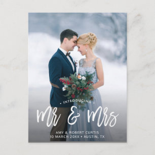 MR & MRS.   Hochzeitsankündigung Postkarte