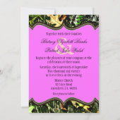 Mr & Mrs Hunting Camouflage Pink Wedding Einladung (Rückseite)