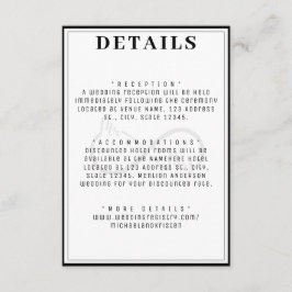 Mr & Mrs. Infinity Symbol Wedding Details Begleitkarte