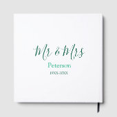 Mr & Mrs last name married year wedding engagement Gästebuch (Rückseite)