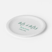 Mr & Mrs last name married year wedding engagement Pappteller (Schrägansicht)