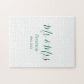 Mr & Mrs last name married year wedding engagement Puzzle (Horizontal)
