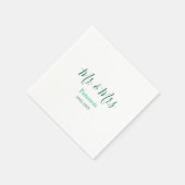 Mr & Mrs last name married year wedding engagement Serviette (Ecke)