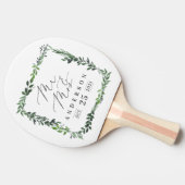 Mr & Mrs. leafy Aquarell elegant Tischtennis Schläger (Seitenansicht)