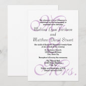Mr & Mrs Lila - Einladung Hochzeit & Empfang (Vorne/Hinten)