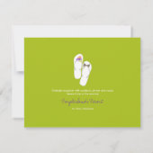 Mr & Mrs Lila Flip Flops Beach Wedding Einladung (Rückseite)